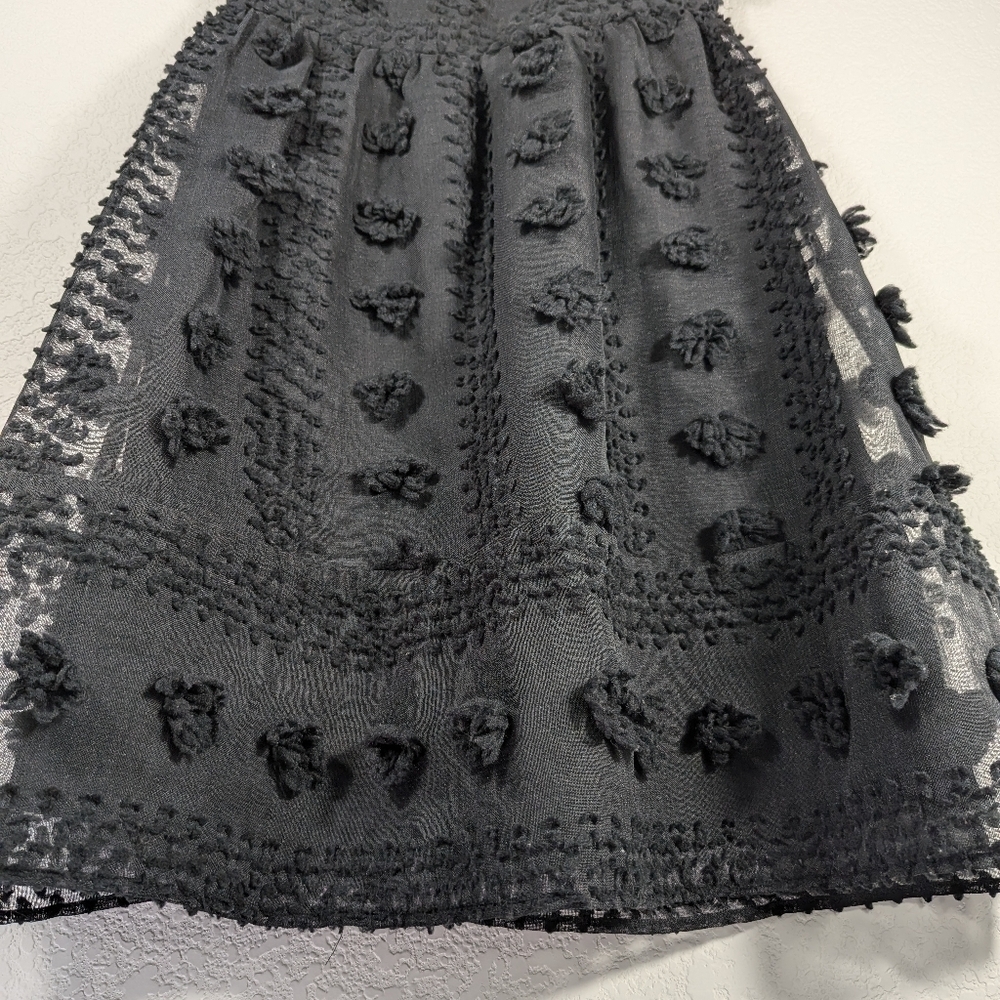 Anthropologie Sunday in Brooklyn Black Floral Appliqué Mini Dress - Picture 10 of 15